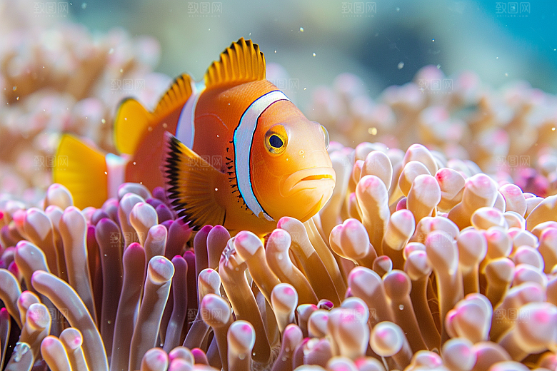 海洋鱼类缤纷浮潜摄影图