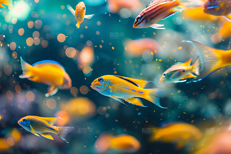 海洋鱼类彩色高清摄影图