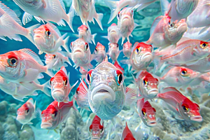 海洋鱼类海底世界海水摄影图