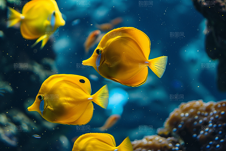 海洋鱼类海水缤纷摄影图