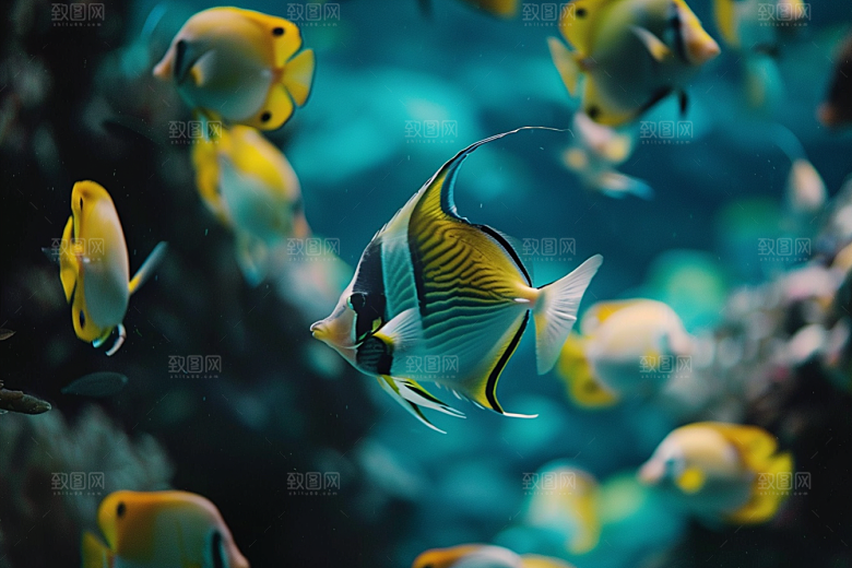 海洋鱼类自然大海摄影图