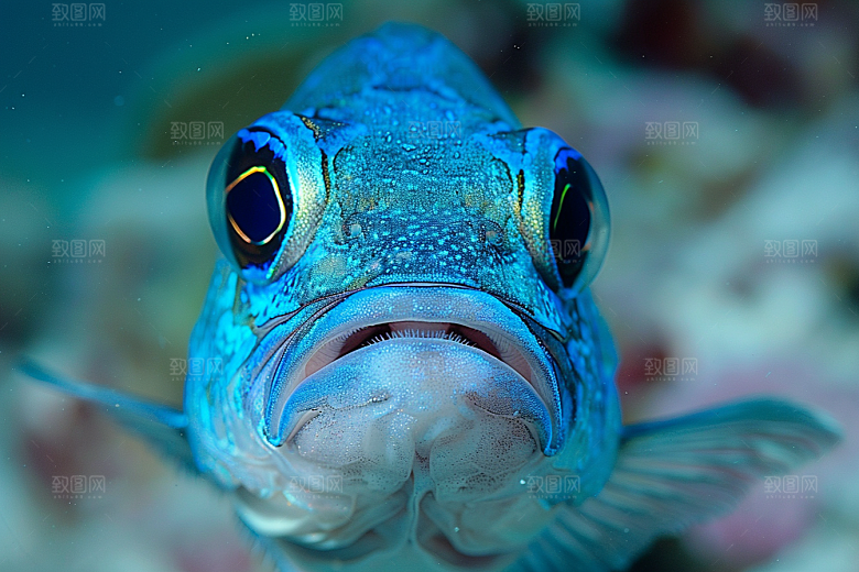 海洋鱼类浮潜海水摄影图