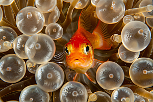 海洋鱼类鱼群环保摄影图