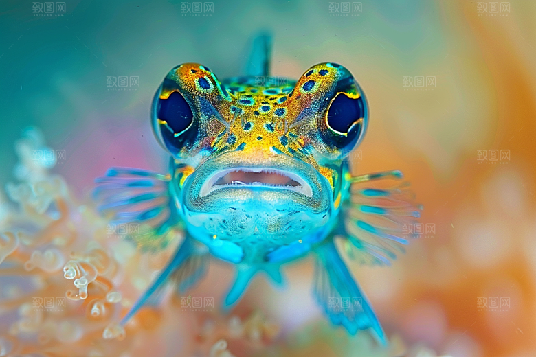 海洋鱼类缤纷浮潜摄影图