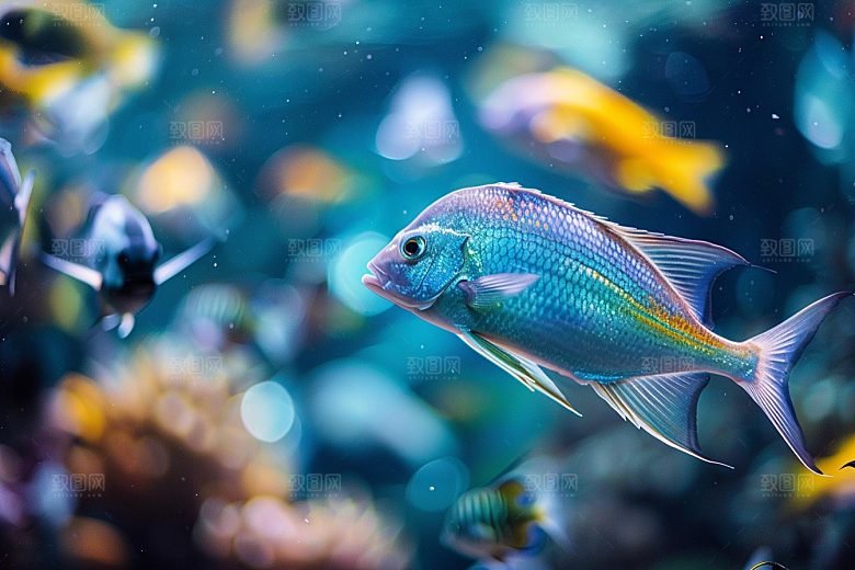 海洋鱼类海鱼自然摄影图