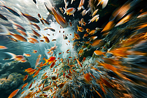 海洋鱼类环保热带鱼摄影图