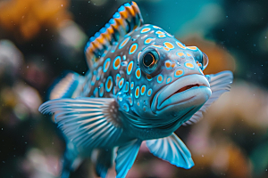 海洋鱼类海水珊瑚礁摄影图