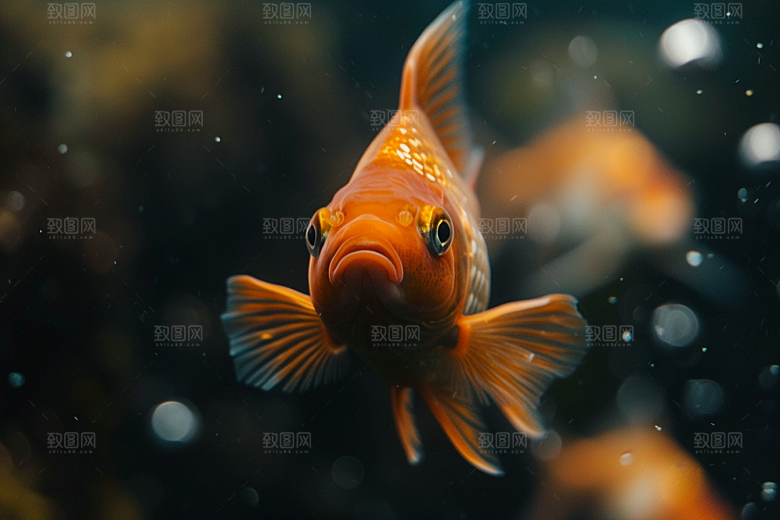 海洋鱼类鱼群大海摄影图