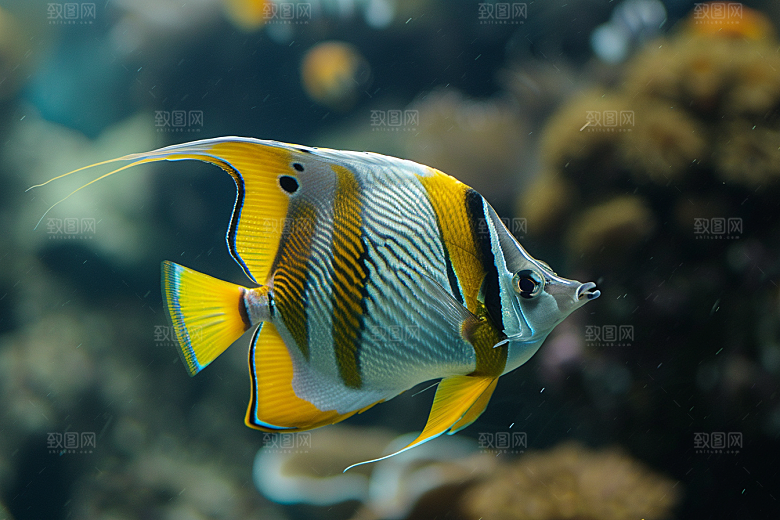 海洋鱼类缤纷海底世界摄影图