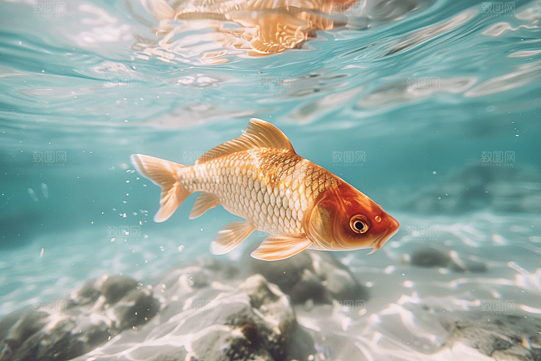 海洋鱼类海水珊瑚礁摄影图