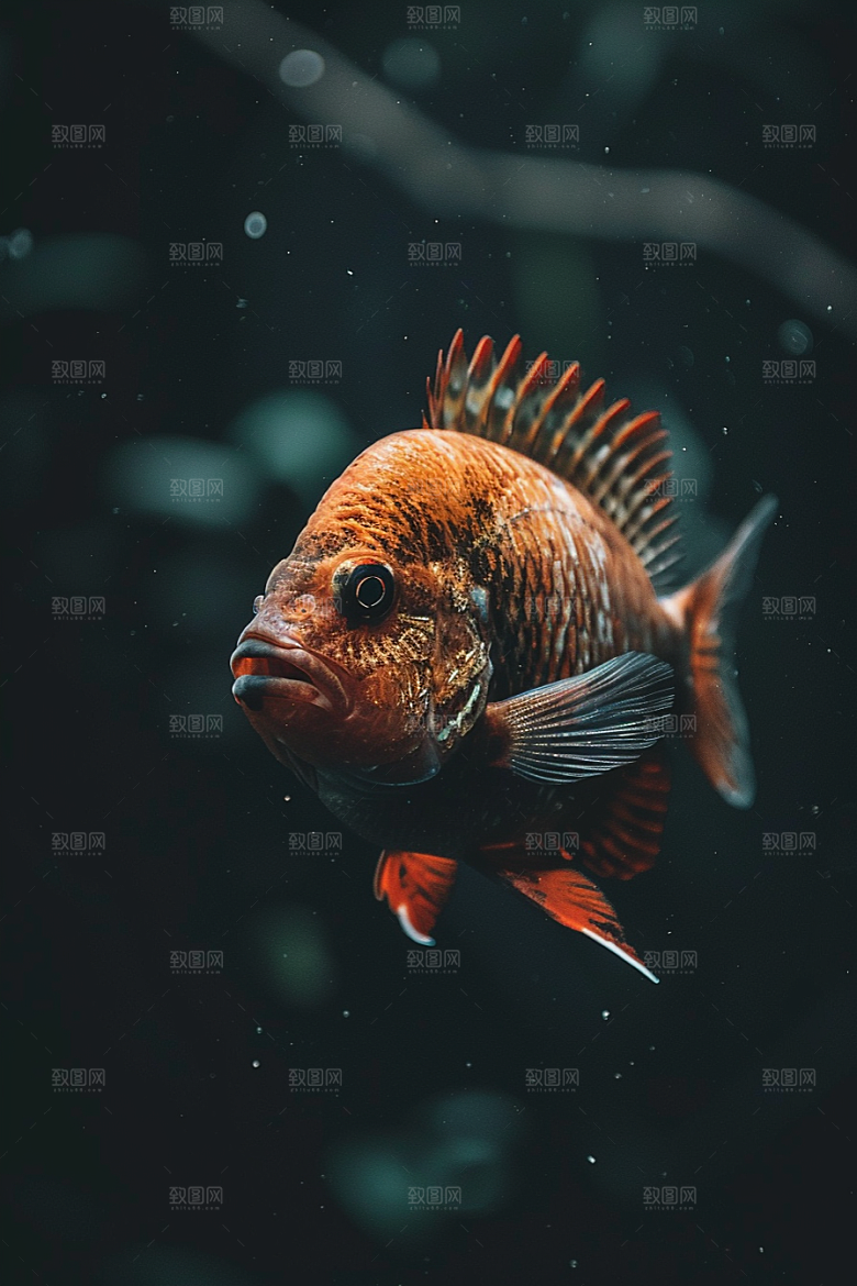 海洋鱼类高清鱼群摄影图
