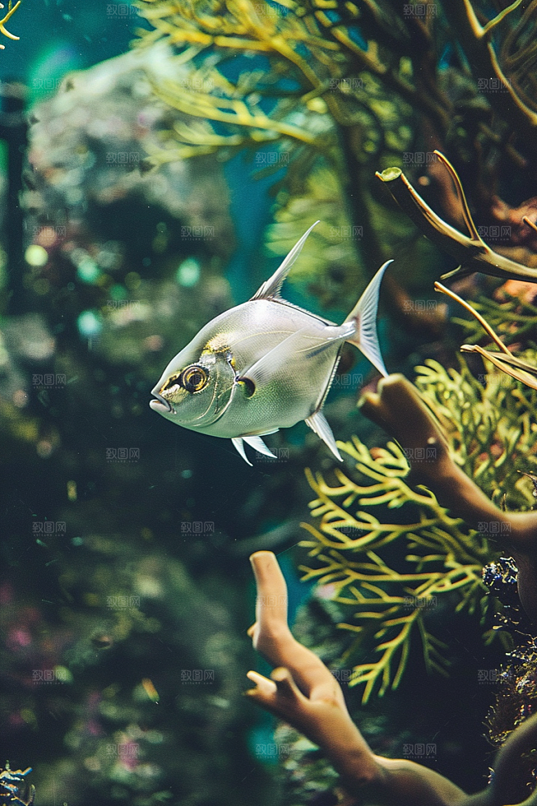 海洋鱼类海水缤纷摄影图
