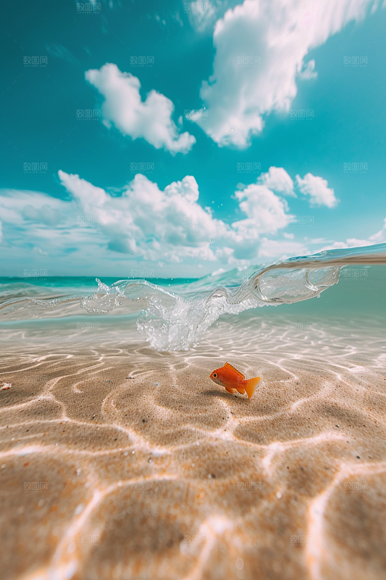 海洋鱼类海底世界环保摄影图