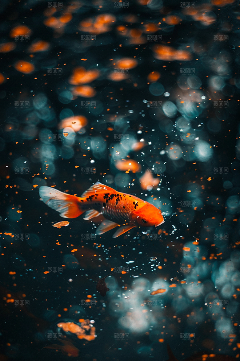 海洋鱼类珊瑚礁彩色摄影图