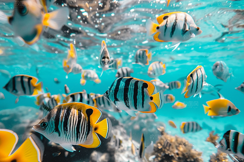 海洋鱼类自然大海摄影图