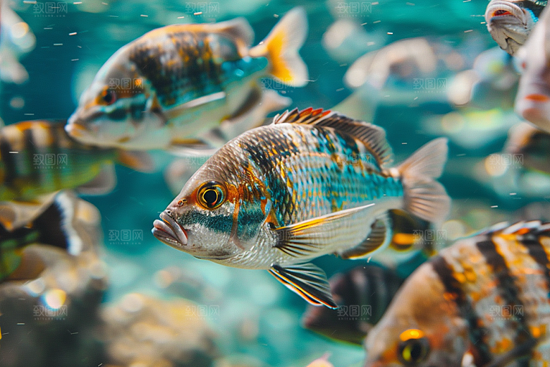 海洋鱼类环保海鱼摄影图