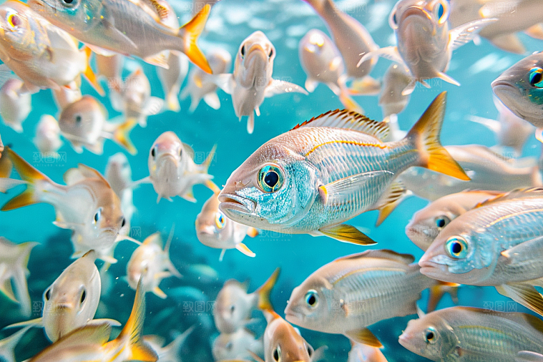 海洋鱼类海水彩色摄影图