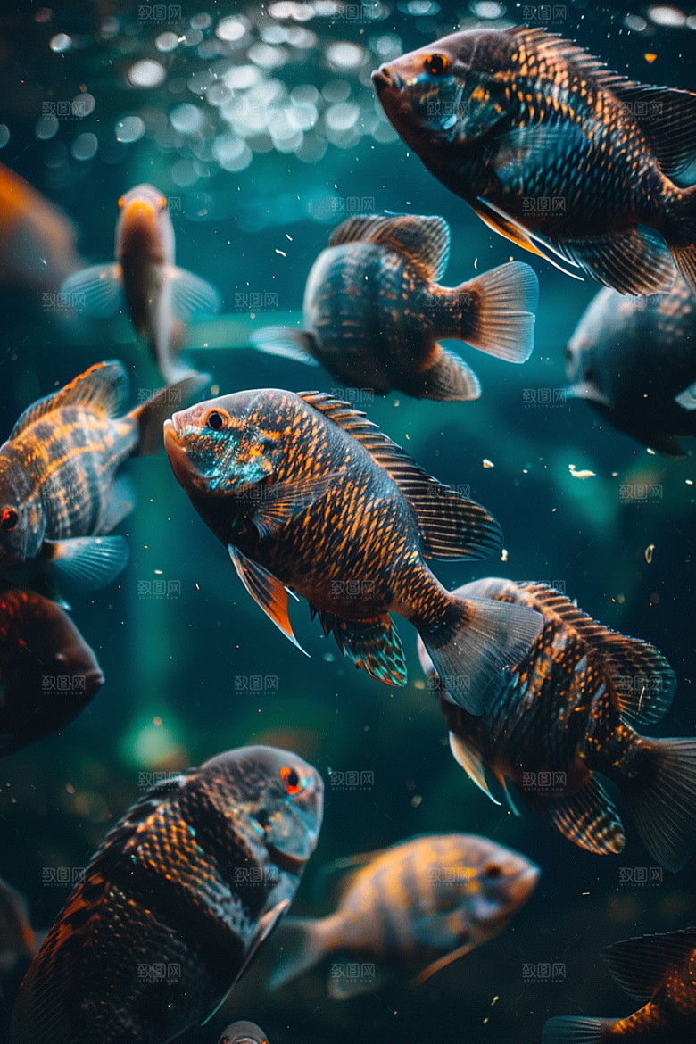 海洋鱼类自然海底世界摄影图