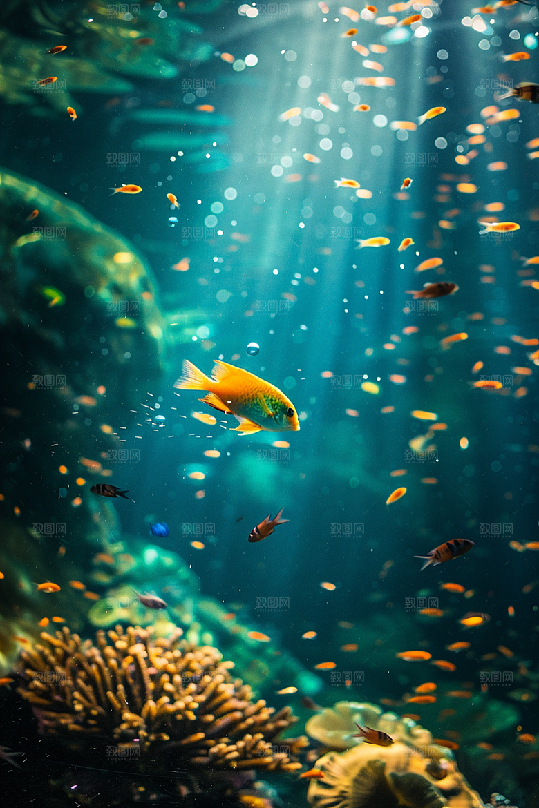 海洋鱼类环保海水摄影图
