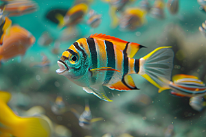 海洋鱼类环保彩色摄影图