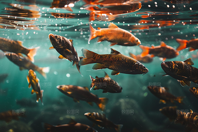 海洋鱼类热带鱼海水摄影图