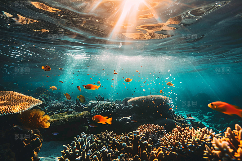 海洋鱼类大海自然摄影图