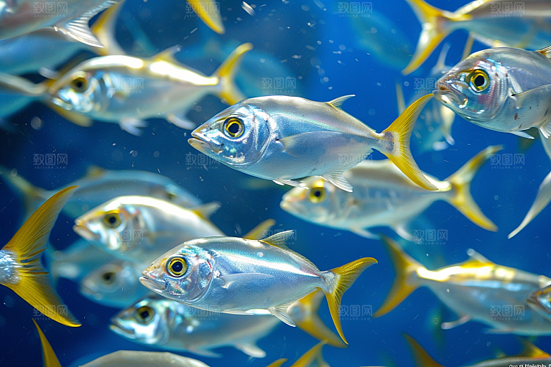 海洋鱼类缤纷海水摄影图