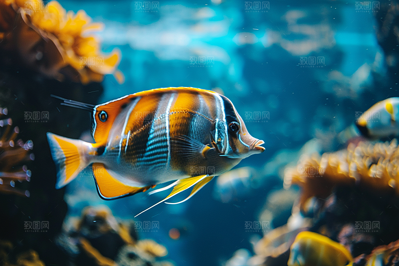 海洋鱼类环保海水摄影图