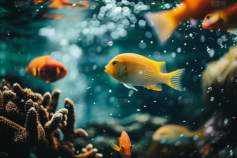 海洋鱼类热带鱼环保摄影图