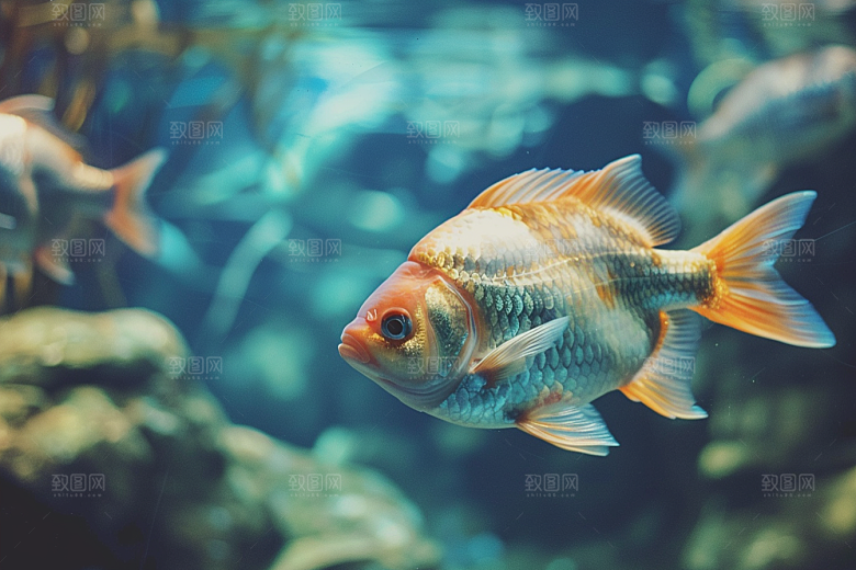 海洋鱼类自然彩色摄影图