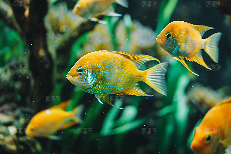 海洋鱼类浮潜大海摄影图