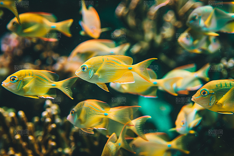 海洋鱼类海鱼缤纷摄影图