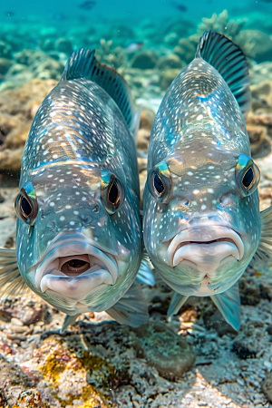 海洋鱼类摄影珊瑚礁素材