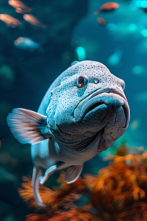 海洋鱼类浮潜缤纷素材
