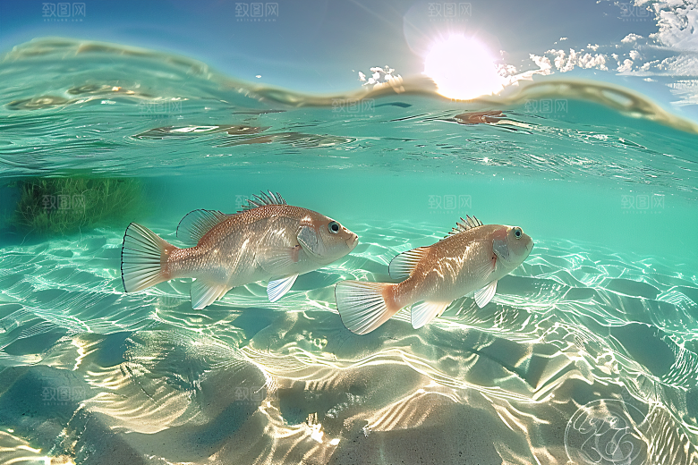 海洋鱼类海水摄影素材
