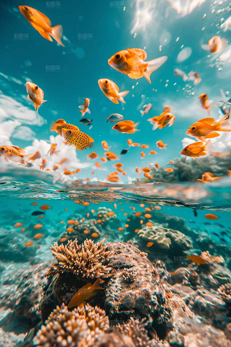 海洋鱼类环保海底世界素材