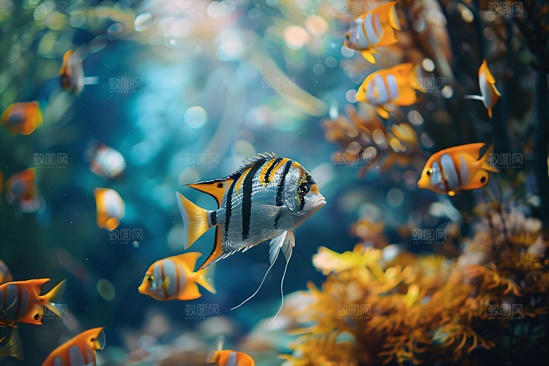 海洋鱼类珊瑚礁自然素材