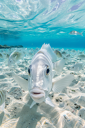 海洋鱼类摄影珊瑚礁素材