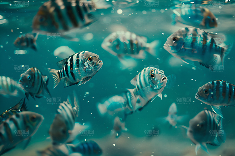 海洋鱼类自然彩色素材