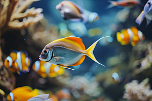 海洋鱼类彩色摄影素材