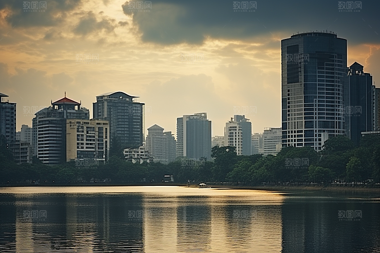 杭州城市风光西湖高清摄影图