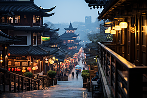 杭州城市风光高清传统景点摄影图