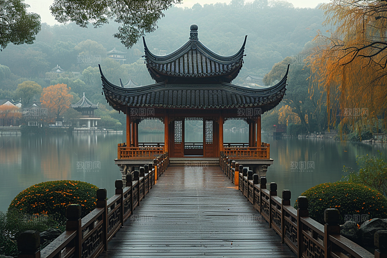 杭州城市风光地标高清摄影图