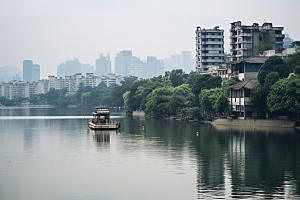 杭州城市风光山水西湖摄影图
