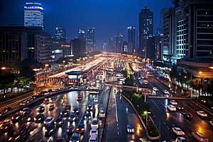杭州城市风光地标传统景点摄影图
