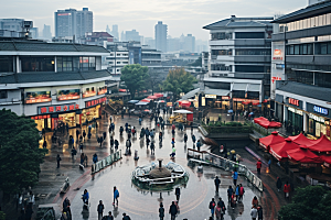 杭州城市风光地标旅游摄影图