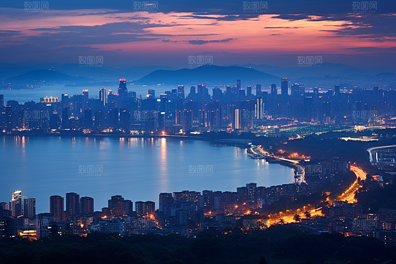 杭州城市风光南宋古都旅游摄影图