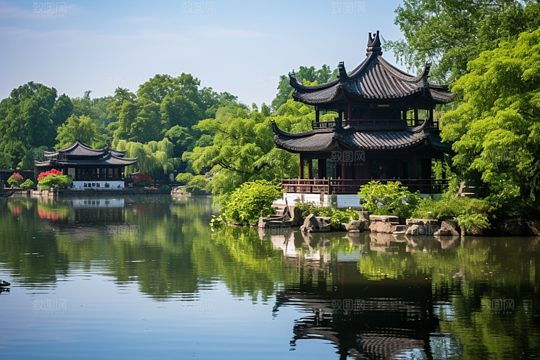杭州城市风光江南高清摄影图