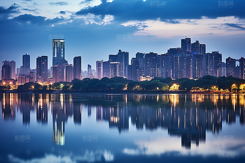 杭州城市风光景点南宋古都摄影图