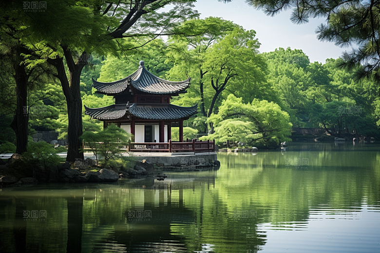 杭州城市风光江南景色摄影图